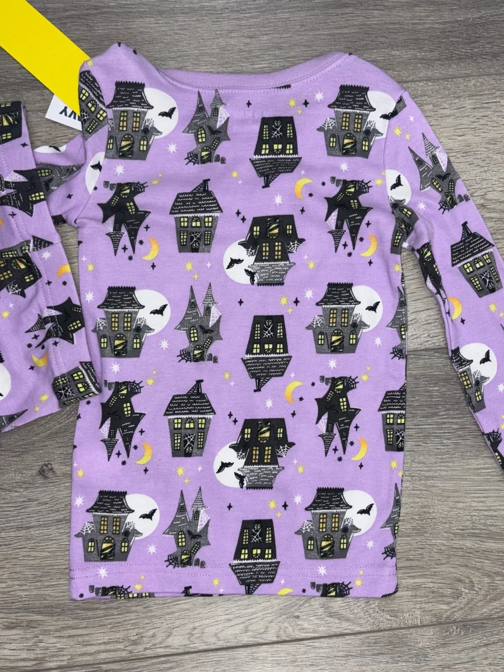 Old Navy Haunted House Pajama Set 3T Purple